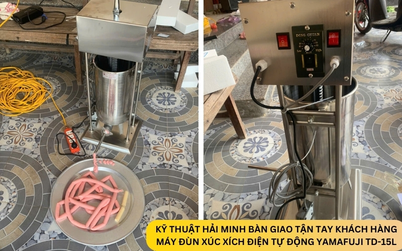 Máy đùn xúc xích điện tự động Yamafuji TD-15L