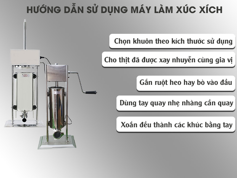 hướng dẫn sử dụng máy đùn xúc xích