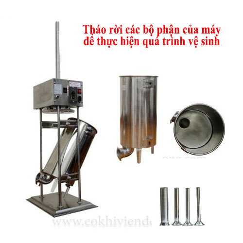 vệ sinh máy làm xúc xích sau mỗi lần sử dụng