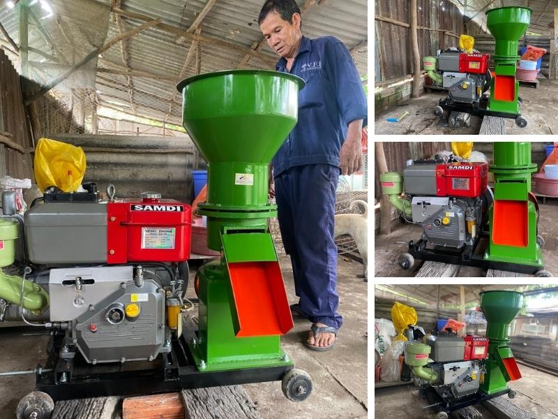 bàn giao máy ép cám viên AS200