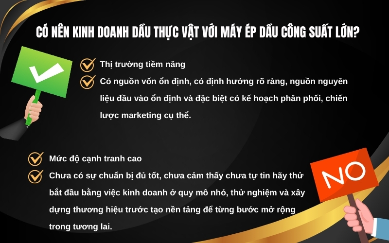 Có nên kinh doanh dầu thực vật với máy ép dầu công suất lớn