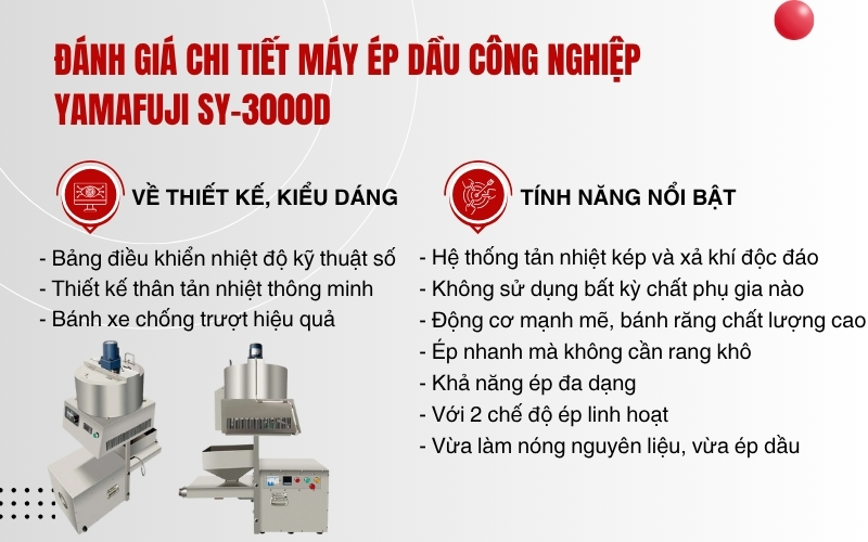 Đánh giá chi tiết máy ép dầu lạc Yamafuji SY-3000D