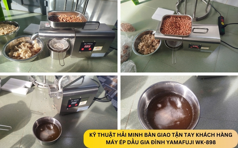 Kỹ thuật Hải Minh bàn giao Máy ép dầu gia đình Yamafuji WK-898