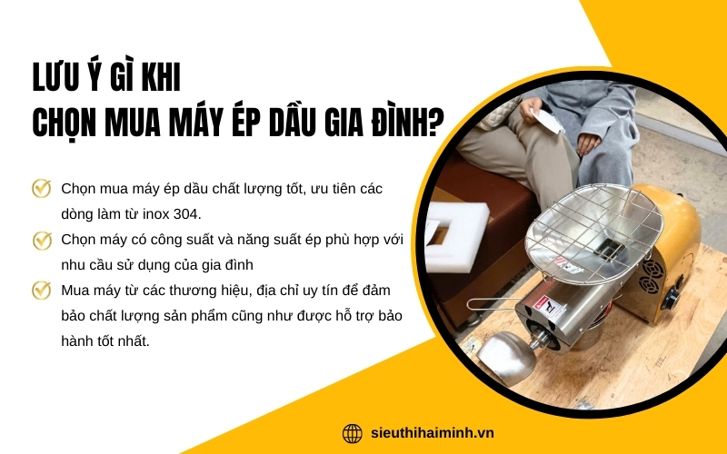 Lưu ý gì khi chọn mua máy ép dầu gia đình