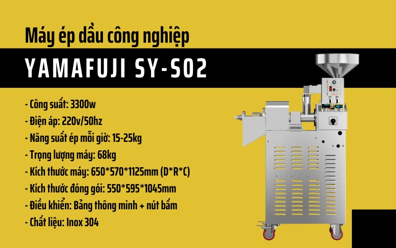 Máy ép dầu công nghiệp Yamafuji SY-S02