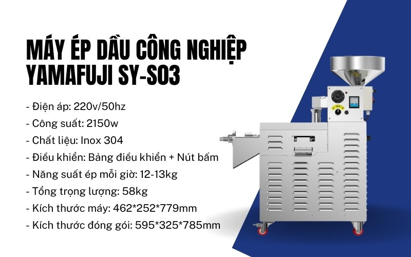 Máy ép dầu công nghiệp Yamafuji SY-S03