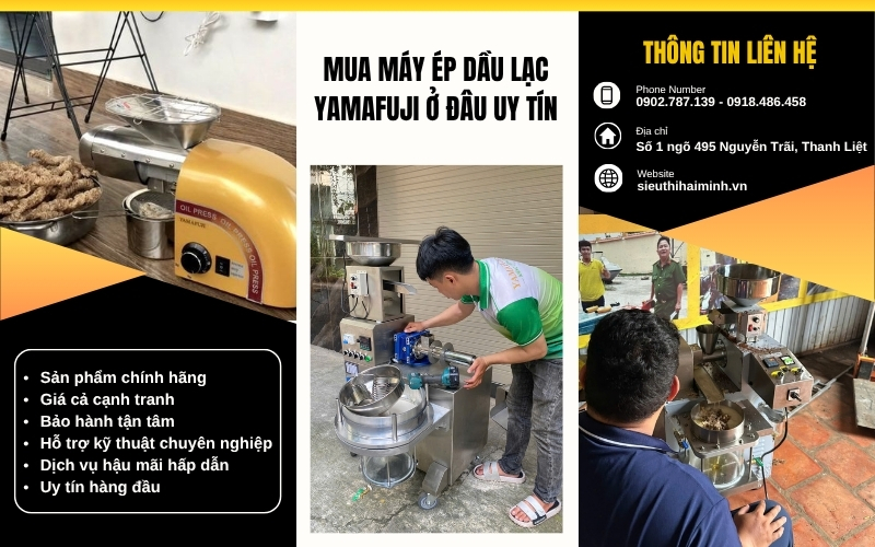 Mua máy ép dầu lạc Yamafuji ở đâu uy tín