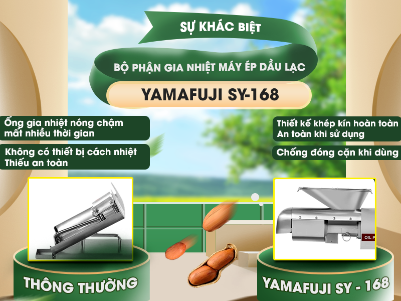 sự khác biệt về bộ phận gia nhiệt của máy ép dầu lạc