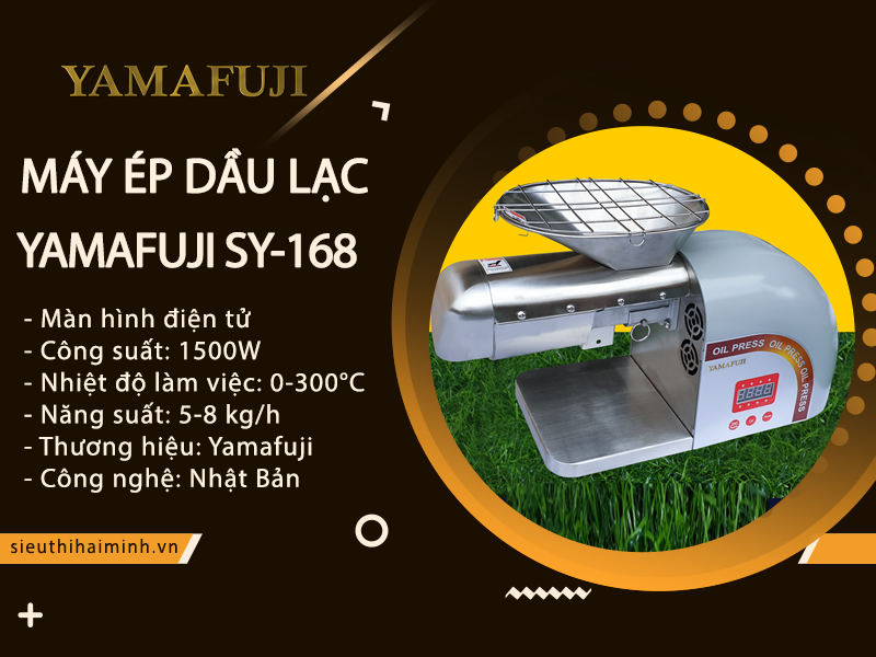 Thông số kỹ thuật của máy ép dầu lạc Yamafuji SY-168