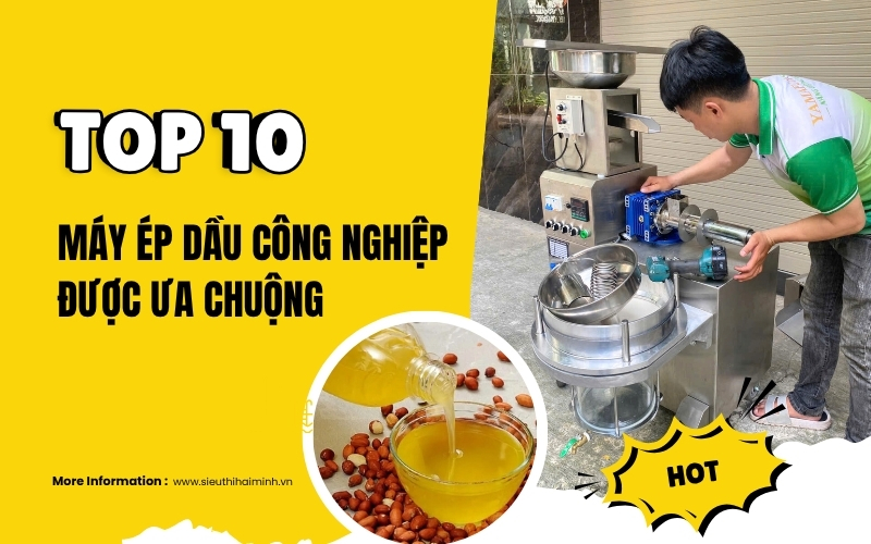Top 10 máy ép dầu công nghiệp được ưa chuộng