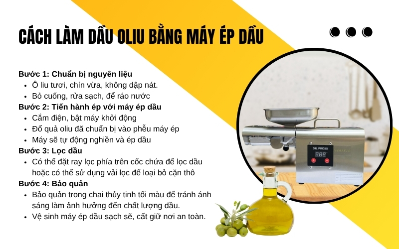 Bật mí cách làm dầu oliu bằng máy ép dầu