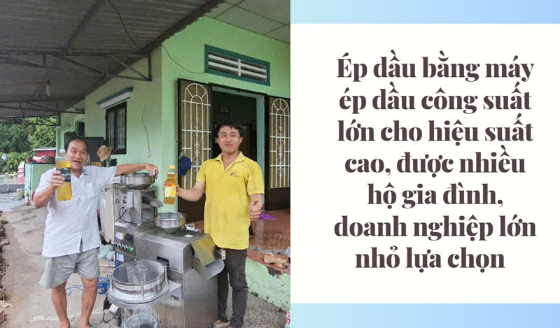 Công nghệ máy ép dầu lạc công suất lớn