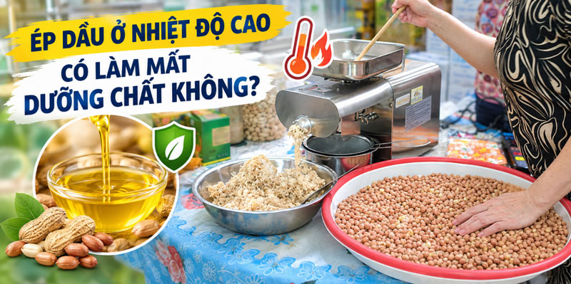 Ép dầu ở nhiệt độ cao có làm mất dưỡng chất không?