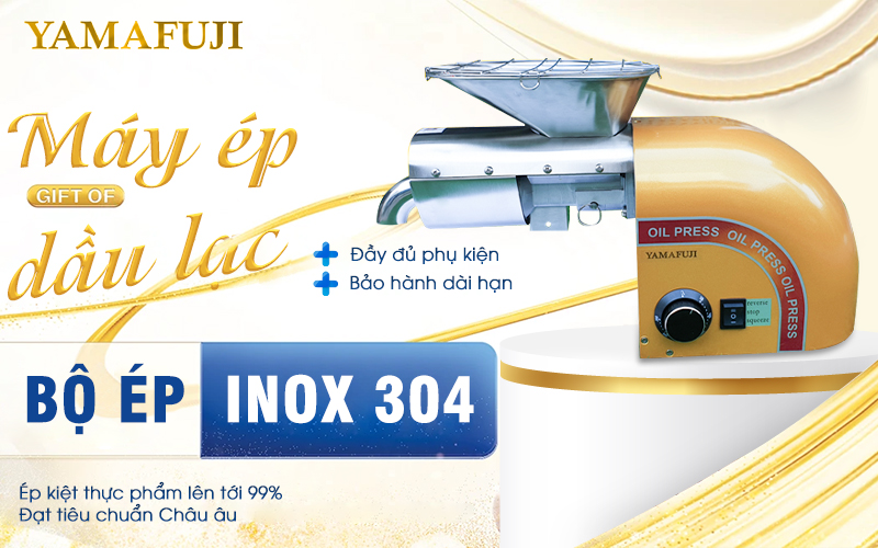 giới thiệu Máy ép dầu lạc Yamafuji SY-168G (inox 304)
