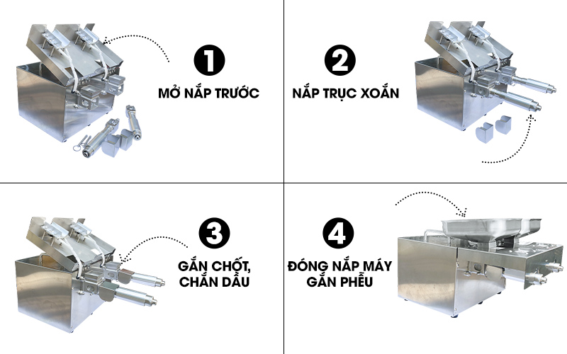 hướng dẫn cách lắp đặt Máy ép dầu Yamafuji SY-2000