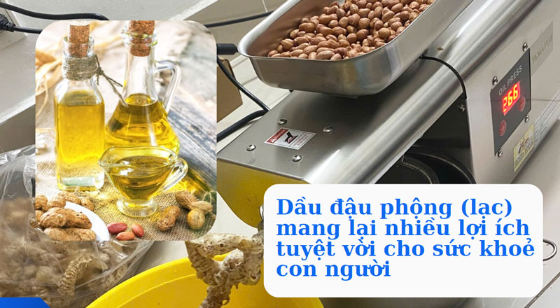 Lợi ích TUYỆT VỜI từ việc ép dầu lạc