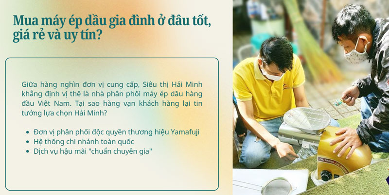 Máy ép dầu gia đình loại nào tốt? địa chỉ mua giá rẻ