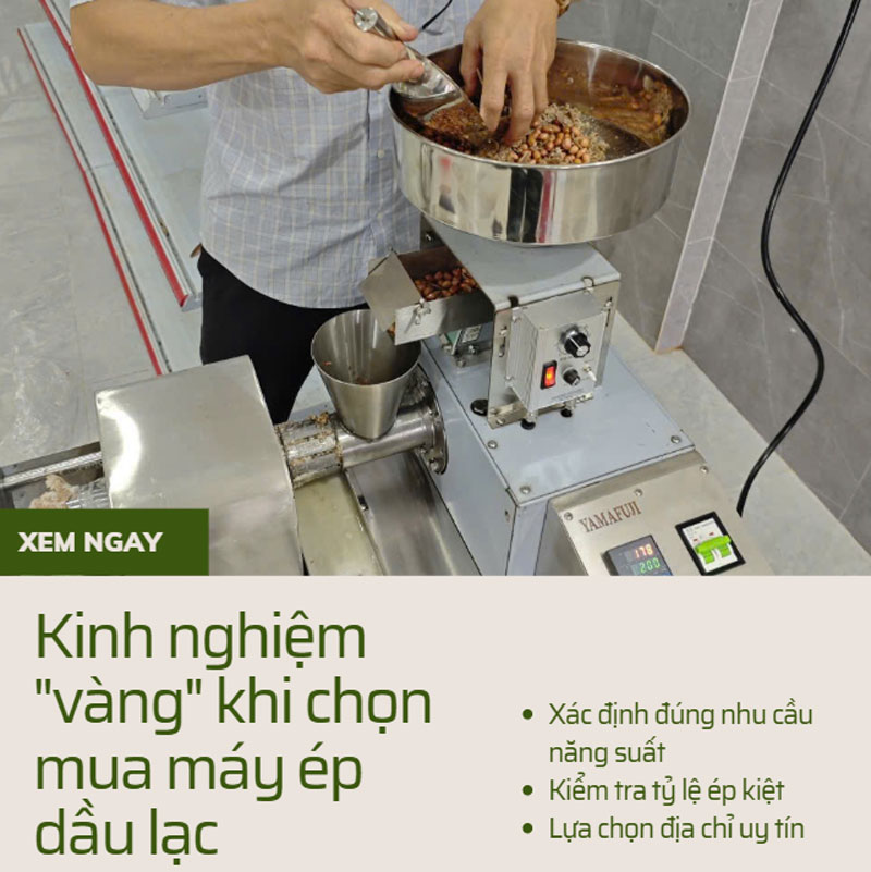 Máy ép dầu lạc giá bao nhiêu? Cập nhật bảng giá mới nhất