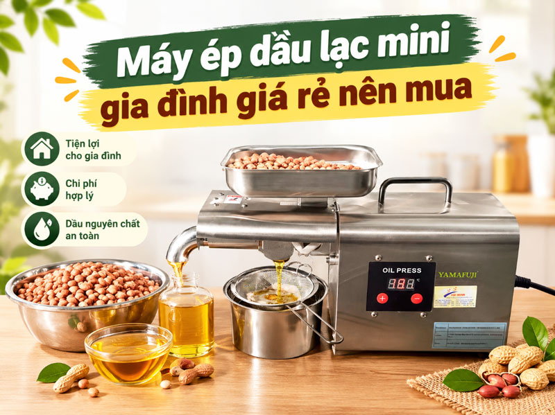 Máy ép dầu lạc mini gia đình giá rẻ nên mua