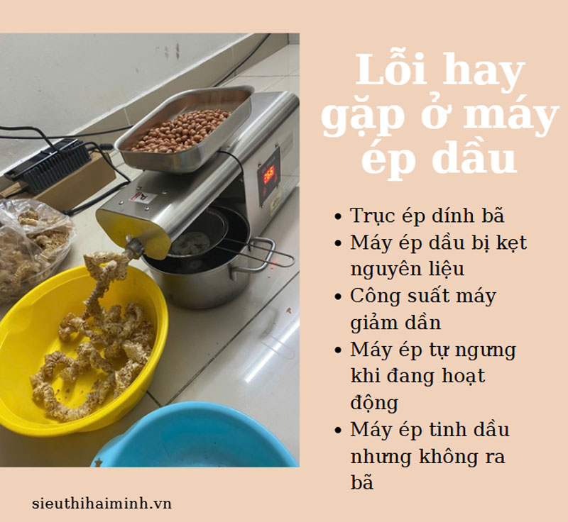 5 lỗi cơ bản hay gặp khi dùng máy ép dầu hạt mini 