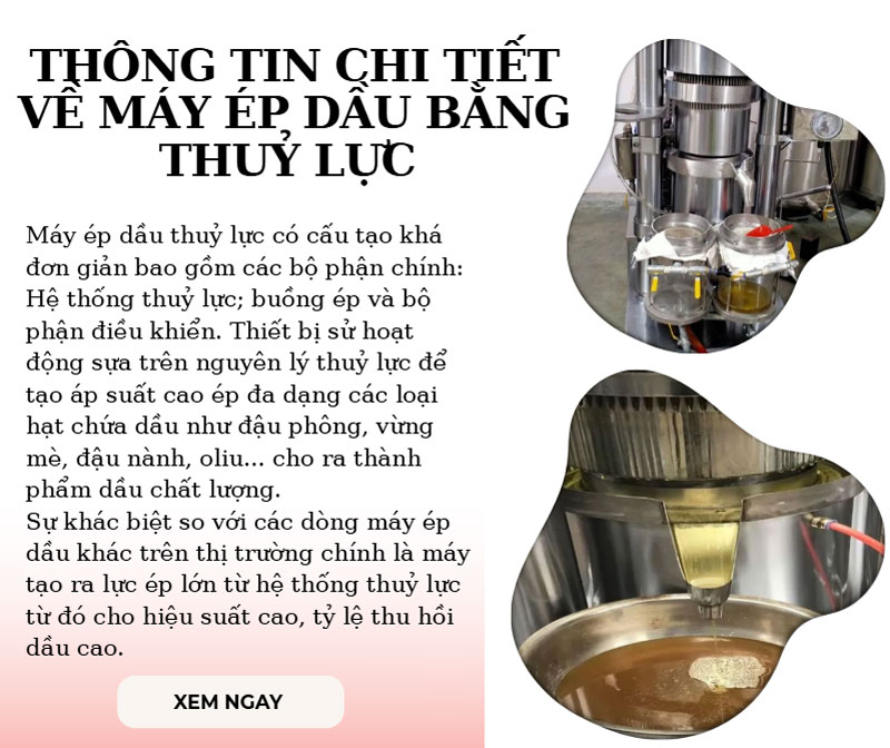 Máy ép dầu thực vật bằng thủy lực hay bằng nhiệt tốt hơn?