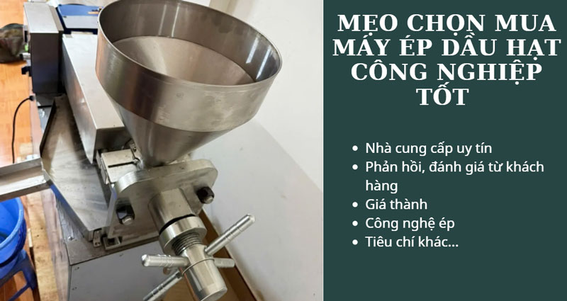 Mẹo chọn mua máy ép dầu hạt công nghiệp tốt 