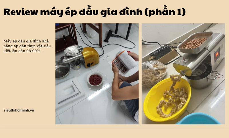 Review máy ép dầu gia đình (phần 1)