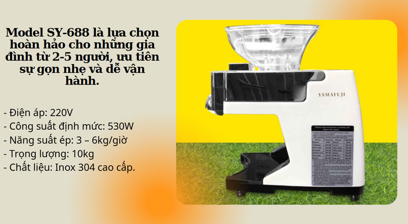 Review máy ép dầu gia đình mới nhất nhà Yamafuji