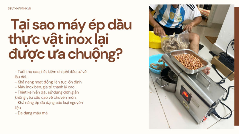 Tại sao máy ép dầu thực vật inox lại được ưa chuộng?