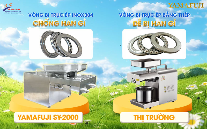 so sánh vòng bi trục ép Máy ép dầu Yamafuji SY-2000 (16-20kg)