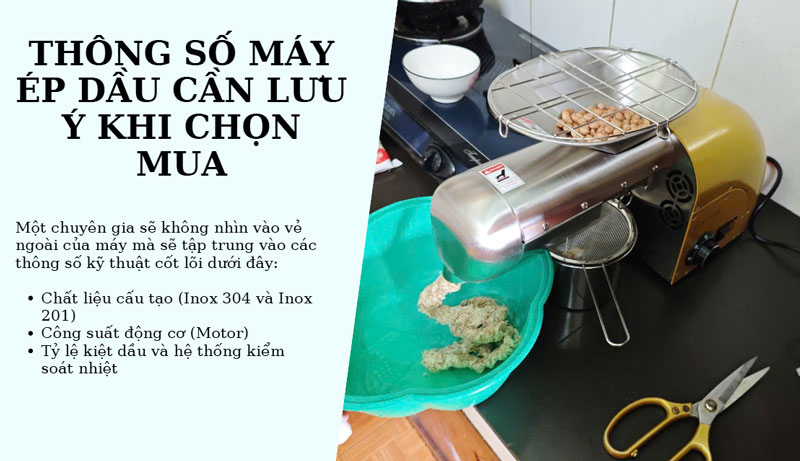 Tư vấn A-Z chọn mua máy ép dầu phù hợp nhu cầu dùng