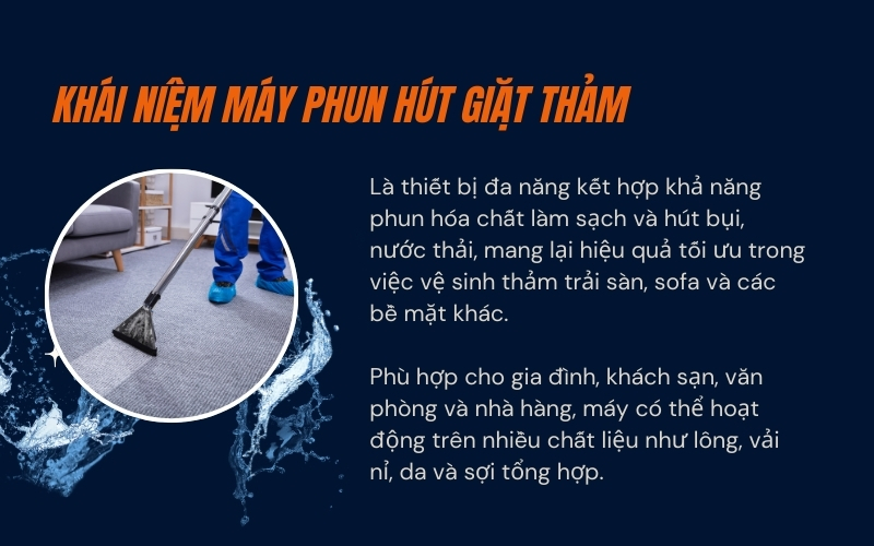 Khái niệm máy phun hút giặt thảm