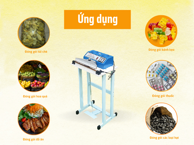 Ứng dụng của máy hàn miệng túi đạp chân Yamafuji FRE-300