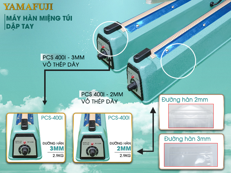 Giới thiệu máy hàn túi dập tay Yamafuji PCS-400I