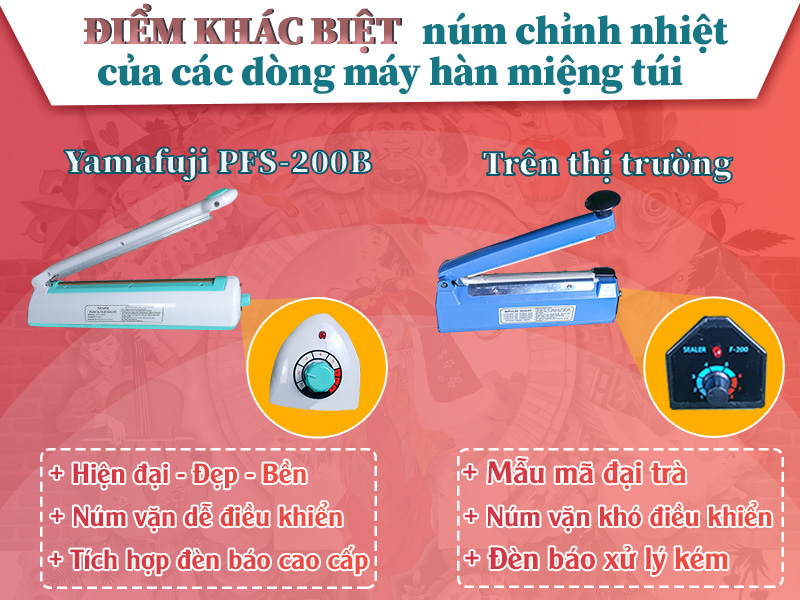 Máy hàn miệng túi dập tay Yamafuji PFS-200B