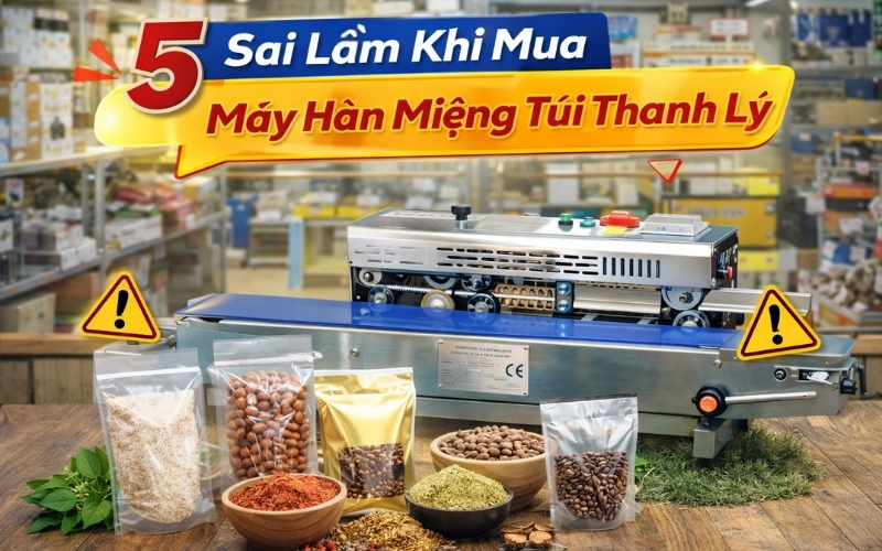 5 Sai Lầm Khi Mua Máy Hàn Miệng Túi Thanh Lý