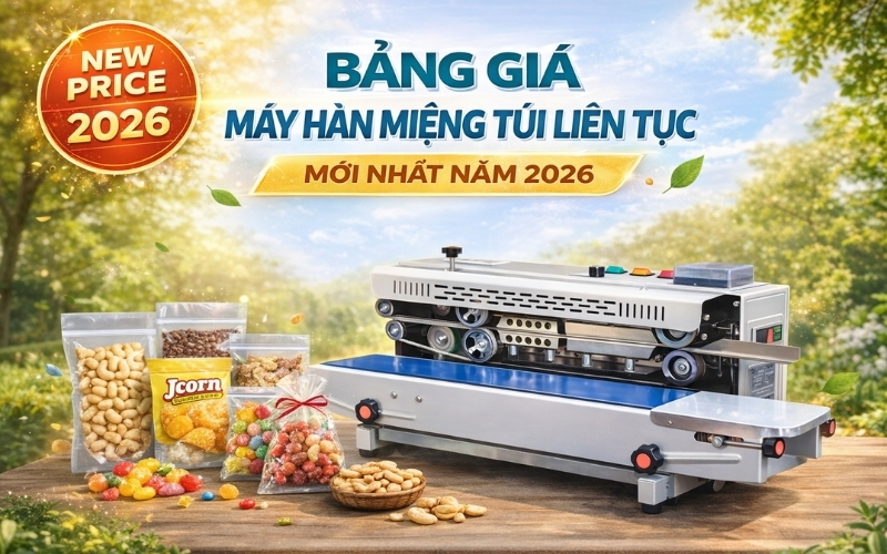 Bảng Giá Máy Hàn Miệng Túi Liên Tục Mới Nhất Năm 2026