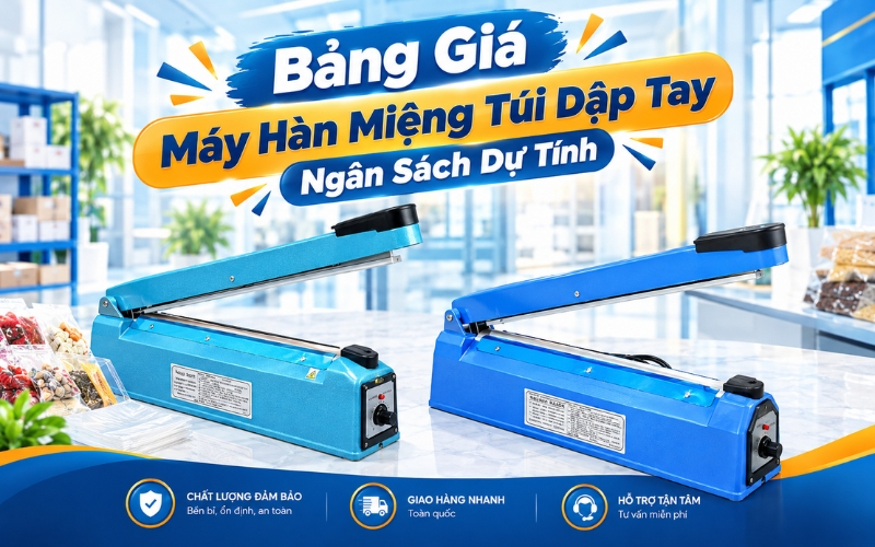 Bảng giá máy hàn miệng túi dập tay - ngân sách dự tính