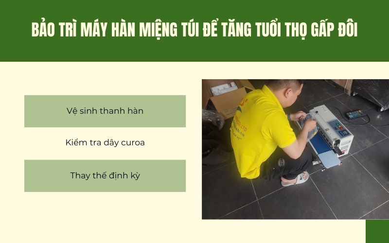 Bảo trì máy hàn miệng túi để tăng tuổi thọ gấp đôi