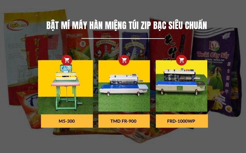 Bật mí máy hàn miệng túi zip bạc siêu chuẩn