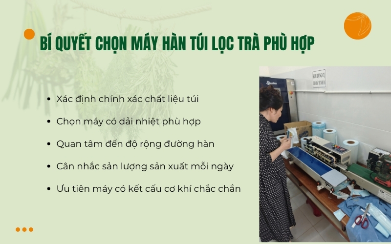 Bí quyết chọn máy hàn túi lọc trà phù hợp
