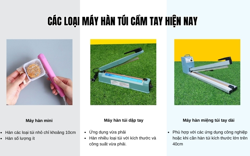 Các loại máy hàn túi cầm tay hiện nay