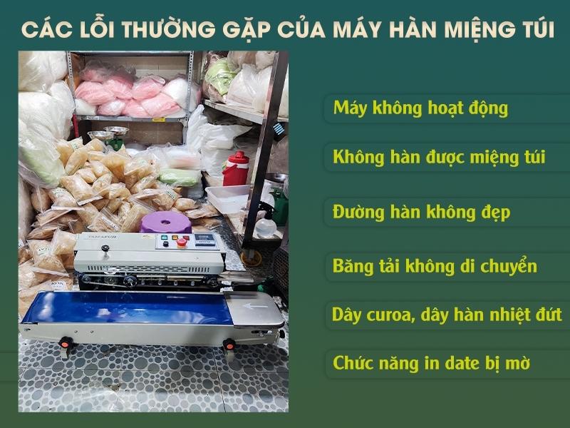 Một số lỗi hay gặp ở máy hàn miệng túi?