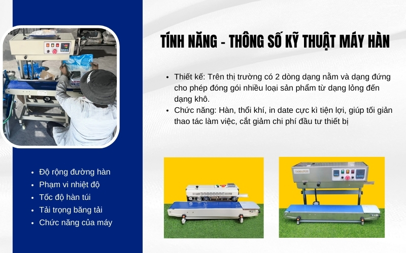 Các tính năng và thông số kỹ thuật máy hàn
