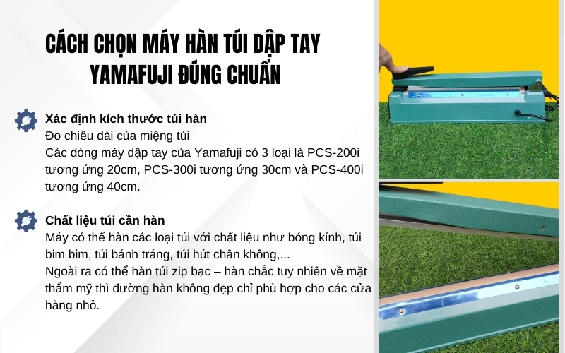Cách chọn máy hàn túi dập tay Yamafuji đúng chuẩn