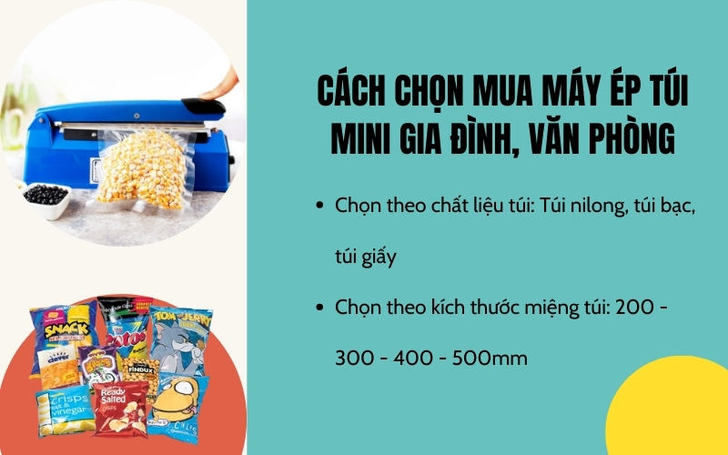 Cách chọn mua máy ép túi mini gia đình, văn phòng
