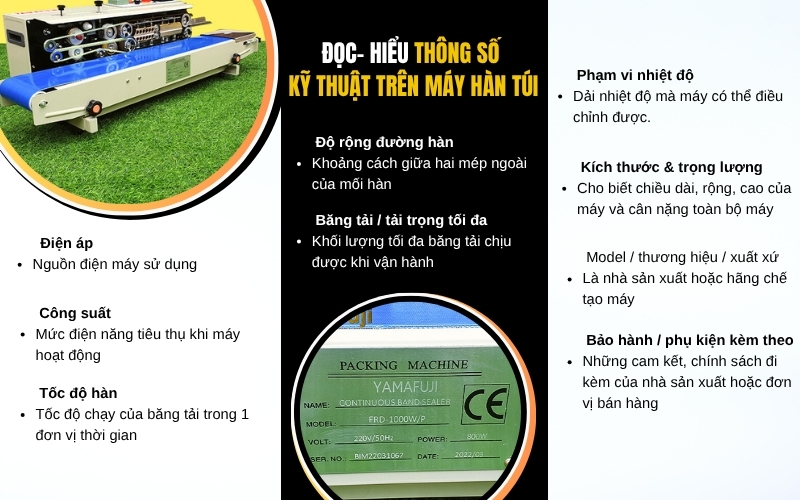 Kỹ thuật Hải Minh bàn giao Máy hàn miệng túi dập tay Yamafuji PCS-300I