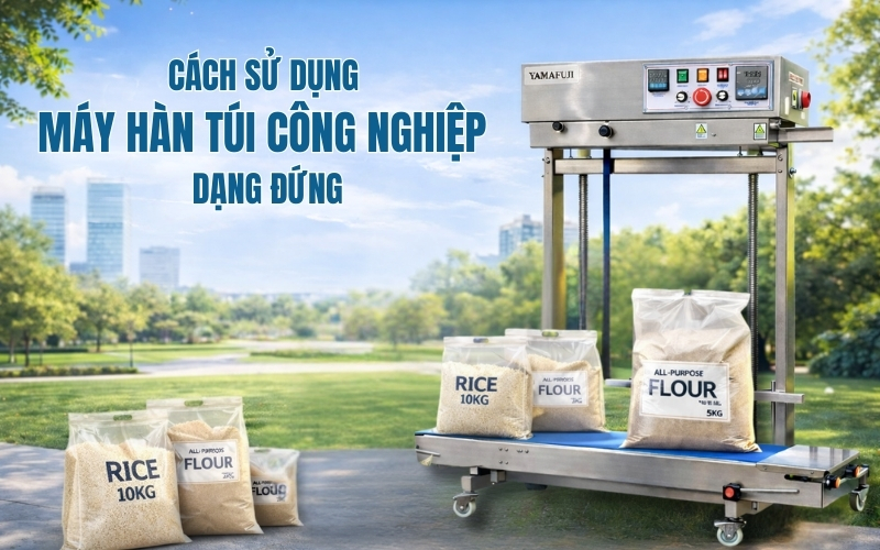 Cách sử dụng máy hàn túi công nghiệp dạng đứng