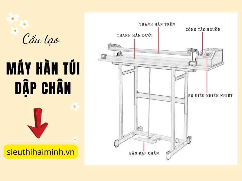 cấu tạo của máy hàn miệng túi dập chân