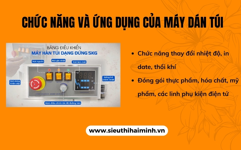 Chức năng và ứng dụng của máy dán túi